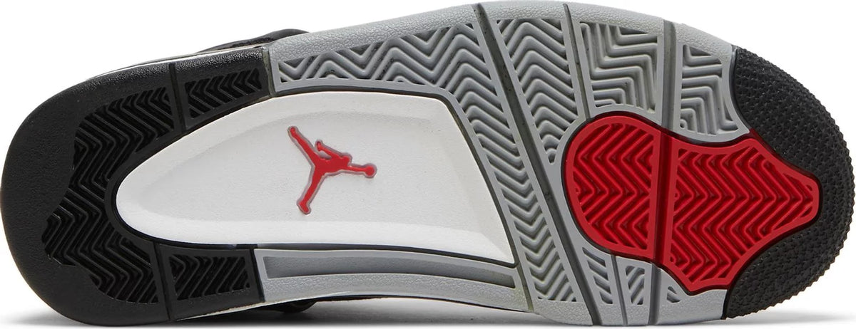 Air Jordan 4 Retro SE Black Canvas Grade School Sneakers - Underneath