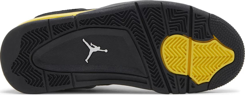 Air Jordan 4 Retro Thunder grade school sneakers - Underneath