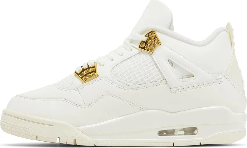 Air Jordan 4 Retro &#39;Metallic Gold&#39; Women&#39;s Sneakers - Side