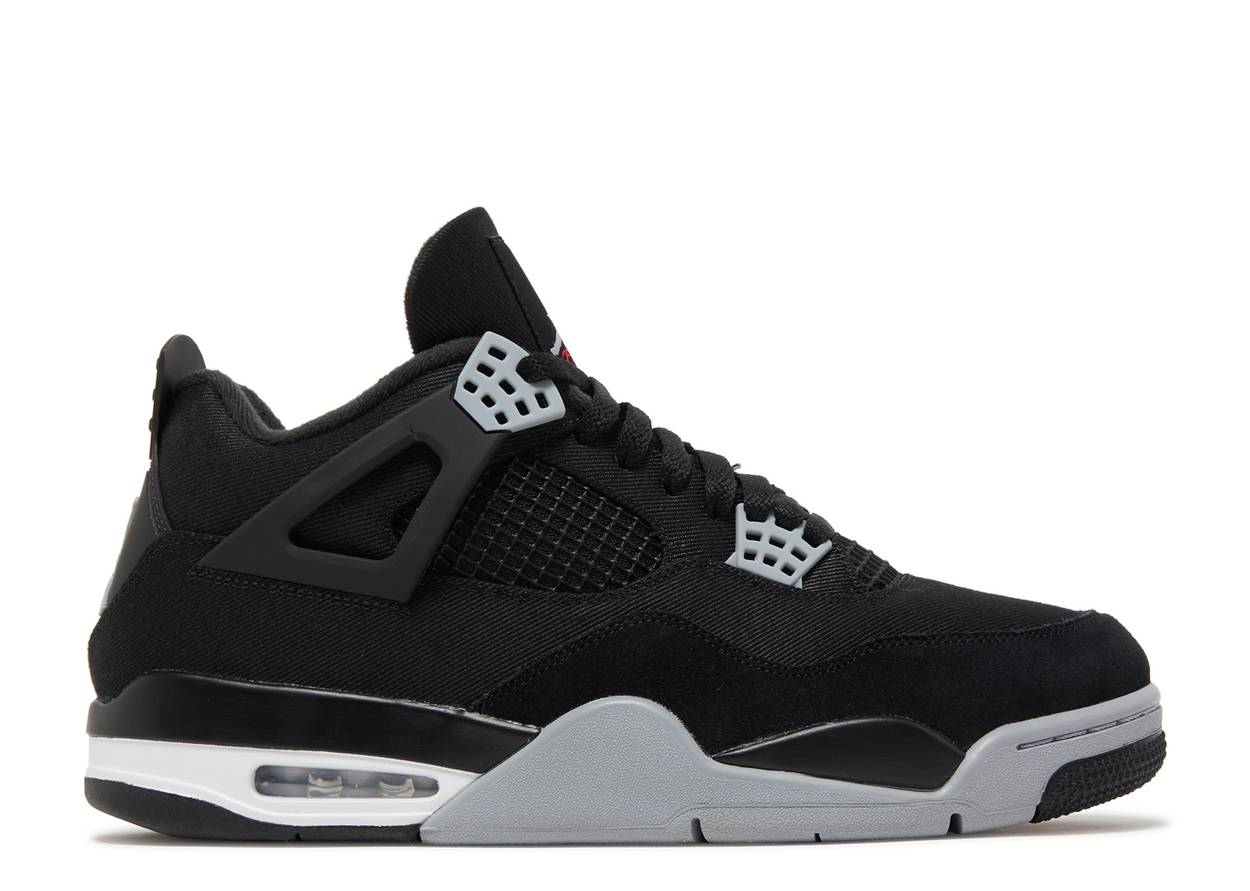 Air Jordan 4 Retro SE Black Canvas Men's Sneakers