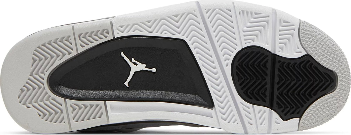Air Jordan 4 Retro GS Military Black grade school sneakers - Underneath